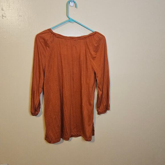 Debbie Morgan Size Medium M Burnt Orange Boho Oversized Stretchy Flowy - Picture 4 of 9